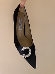 Fortok JIMMY CHOO Melva 90 Pumps Suede Black 7cm/9cm - 5