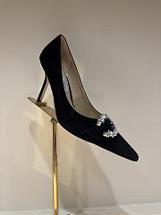 Fortok JIMMY CHOO Melva 90 Pumps Suede Black 7cm/9cm - 4