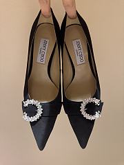 Fortok JIMMY CHOO Melva 90 Pumps Suede Black 7cm/9cm - 3