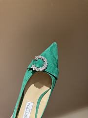 Fortok JIMMY CHOO Ballet Suede Green  - 2