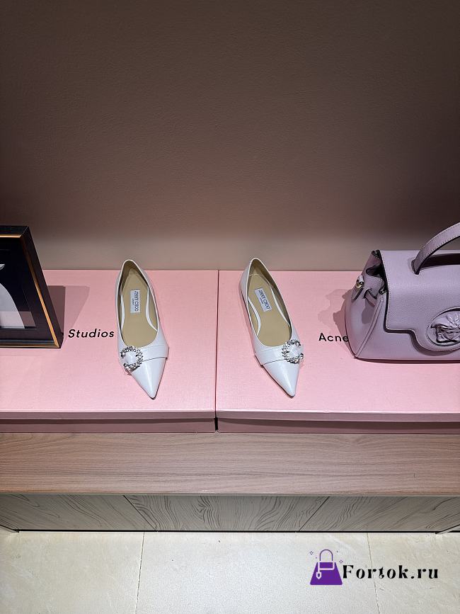 Fortok JIMMY CHOO Ballet Leather White - 1
