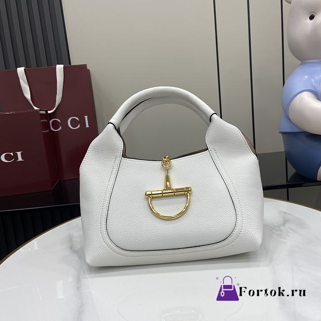 Fortok Gucci Softbit medium top handle bag White leather 27.5 x 21 x 16 cm - 1