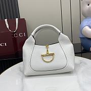 Fortok Gucci Softbit medium top handle bag White leather 27.5 x 21 x 16 cm - 1