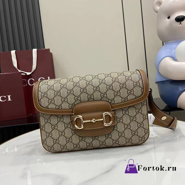 Fortok Gucci Horsebit 1955 Brown 26 x 17.5 x 10 cm - 1