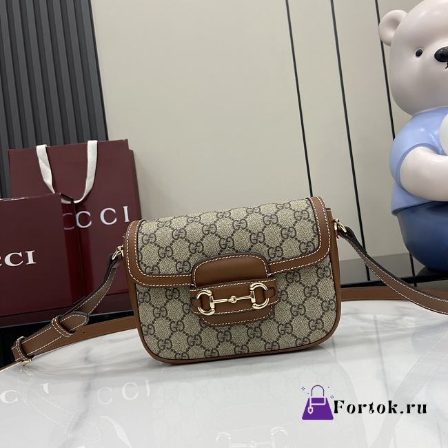 Fortok Gucci Horsebit 1955 Brown 20 x 14.5 x 5 cm - 1