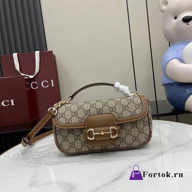 Fortok Gucci Horsebit 1955 Brown 22. x 12.5 x 5.5 cm - 1