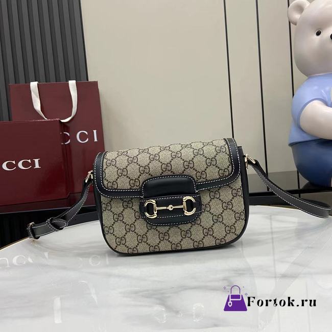 Fortok Gucci Horsebit 1955 Black 20 x 14.5 x 5 cm  - 1