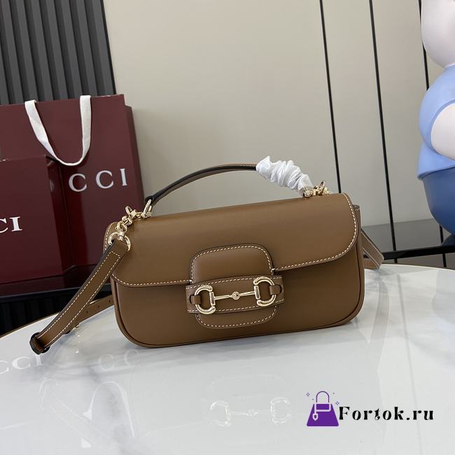 Gucci Horsebit 1955 Soft shoulder bag Brown 22.5 x 12.5 x 5.5 cm - 1
