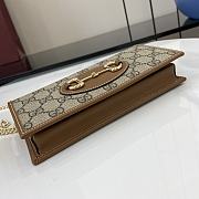 Fortok GUCCI Horsebit 1955 Wallet With Chain Brown 19 x 10 x 4 cm - 4
