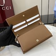 Fortok GUCCI Horsebit 1955 Wallet With Chain Brown 19 x 10 x 4 cm - 3