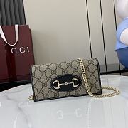Fortok GUCCI Horsebit 1955 Wallet With Chain Black 19 x 10 x 4 cm - 1