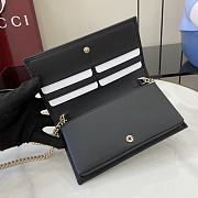 Fortok GUCCI Horsebit 1955 Wallet With Chain Black 19 x 10 x 4 cm - 6