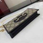 Fortok GUCCI Horsebit 1955 Wallet With Chain Black 19 x 10 x 4 cm - 4