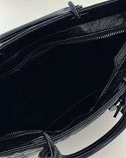 Fortok Dior D-Sire My AbCDior Bag Black Macrocannage Crinkled Calfskin 30*20*13cm - 4