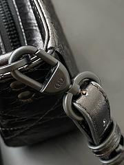 Fortok Dior D-Sire Black Macrocannage Crinkled Calfskin 26*15*8cm - 6