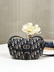 Fortok Dior Bobby East-West Bag Blue Dior Oblique Jacquard 21*5*12cm - 1