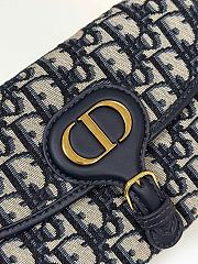 Fortok Dior Bobby East-West Bag Blue Dior Oblique Jacquard 21*5*12cm - 4