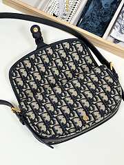 Fortok Dior Bobby East-West Bag Blue Dior Oblique Jacquard 21*5*12cm - 2