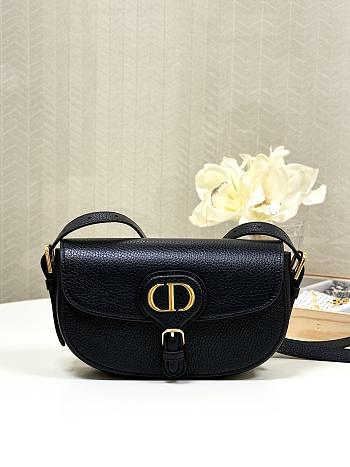 Fortok Dior Bobby East-West Bag Grained Calfskin Black 21*5*12cm