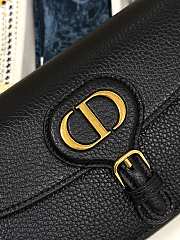 Fortok Dior Bobby East-West Bag Grained Calfskin Black 21*5*12cm - 5