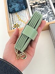Fortok Dior Lady Dior Jasmine Card Holder Patent Leather Green 10.5cm - 2