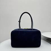 Fortok Miu Miu Beau corduroy top-handle bag Navy Blue 35 x 12cm x 22cm - 5