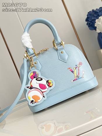 Fortok Louis Vuitton x TM Alma BB Wash Blue M14197 17 x 11 x 23 cm