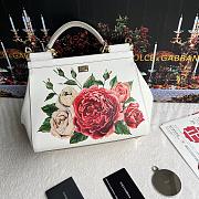 Fortok Dolce & Gabbana Sicily Floral Print Bag 25X20X12 cm - 4