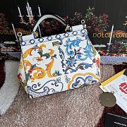 Fortok Dolce & Gabbana Sicily Majolica Print Bag 25X20X12 cm - 3