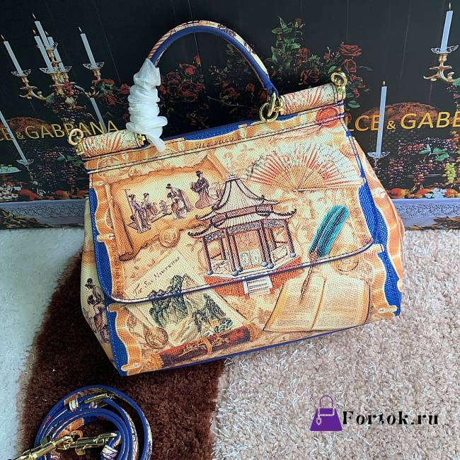Fortok Dolce & Gabbana Sicily China Print Bag 25X20X12 cm - 1