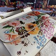 Fortok Dolce & Gabbana Sicily Meadow Flowers Print White Bag 25X20X12 cm - 5