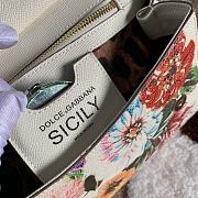 Fortok Dolce & Gabbana Sicily Meadow Flowers Print White Bag 25X20X12 cm - 3