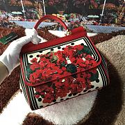 Fortok Dolce & Gabbana Sicily Floral Print Bag 25X20X 12 cm - 1