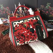 Fortok Dolce & Gabbana Sicily Floral Print Bag 25X20X 12 cm - 2