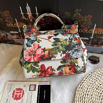 Fortok Dolce & Gabbana Sicily Floral Print Bag 25X20X12cm