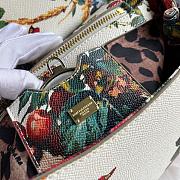 Fortok Dolce & Gabbana Sicily Floral Print Bag 25X20X12cm - 5