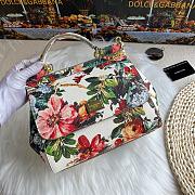Fortok Dolce & Gabbana Sicily Floral Print Bag 25X20X12cm - 2