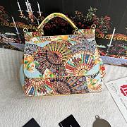 Fortok Dolce & Gabbana Sicily Fan Print Bag 25X20X12cm - 1