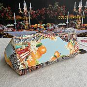Fortok Dolce & Gabbana Sicily Fan Print Bag 25X20X12cm - 3