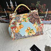 Fortok Dolce & Gabbana Sicily Fan Print Bag 25X20X12cm - 4