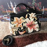 Fortok Dolce & Gabbana Sicily Lily Print Black Bag 25X20X12 cm - 1