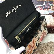 Fortok Dolce & Gabbana Sicily Lily Print Black Bag 25X20X12 cm - 2