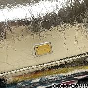 Fortok Dolce & Gabbana Sicily Bag in Silver Patent Leather 20x16x8cm - 3