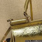 Fortok Dolce & Gabbana Sicily Bag in Gold Patent Leather 20x16x8cm - 6