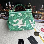 Fortok Dolce & Gabbana Miss Sicily Banana Leaf Print Bag 25X20X12cm - 1