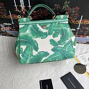Fortok Dolce & Gabbana Miss Sicily Banana Leaf Print Bag 25X20X12cm - 5