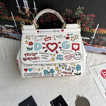Fortok Dolce & Gabbana Sicily Graffiti Print Bag 25X20X12cm