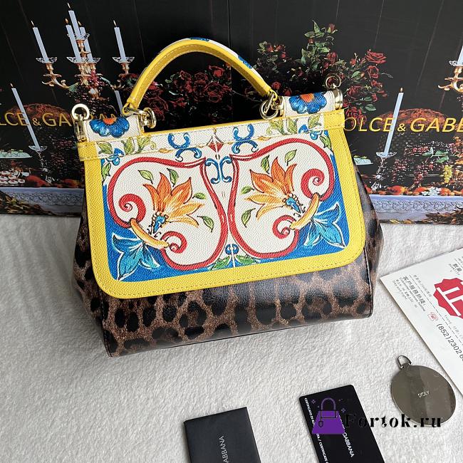 Fortok Dolce & Gabbana Sicily Mix Print Bag 25X20X12cm - 1