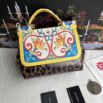 Fortok Dolce & Gabbana Sicily Mix Print Bag 25X20X12cm