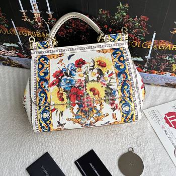Fortok Dolce & Gabbana Sicily Floral Print Bag 25X20X 12cm
